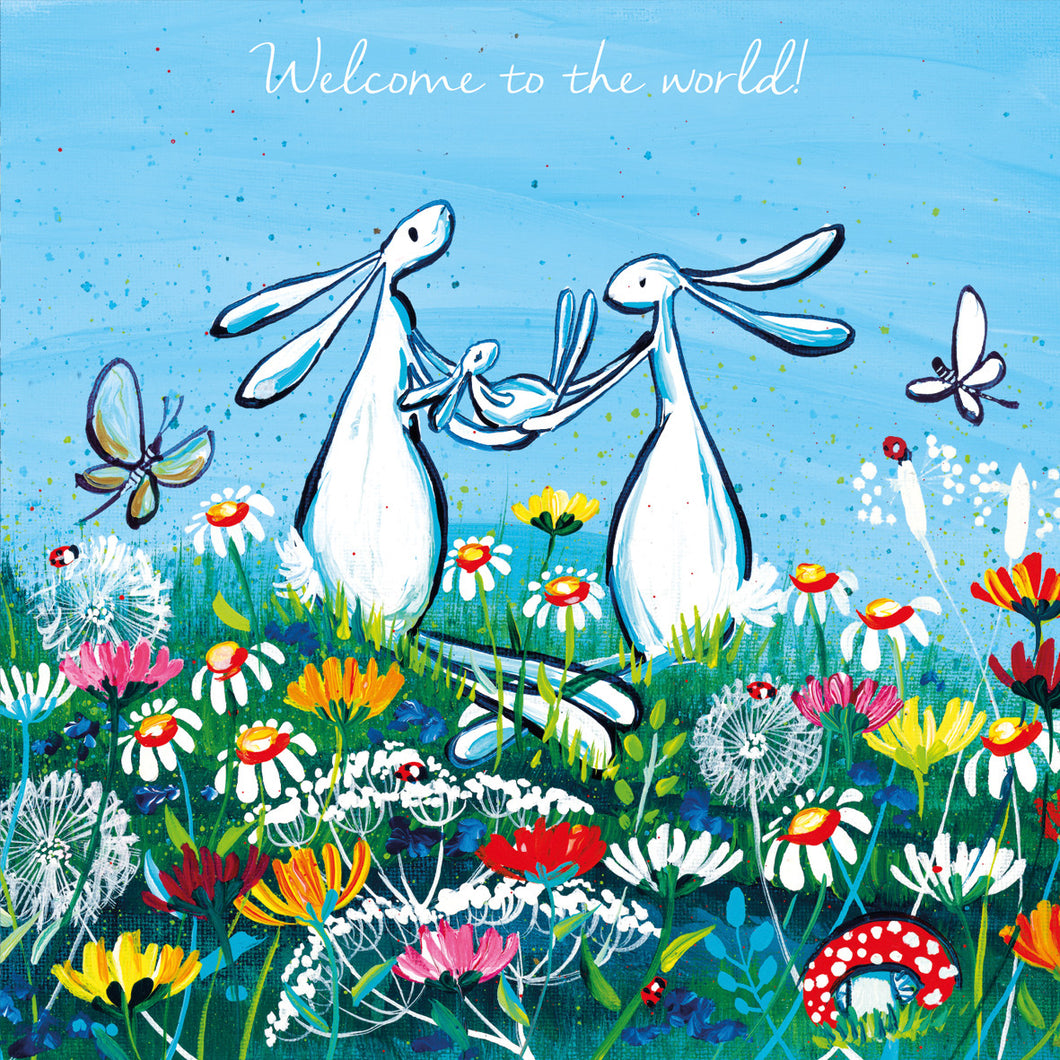 Eco Friendly Card Co Recycled Greetings Cards - Welcome to the world  New Baby Kate Andrews