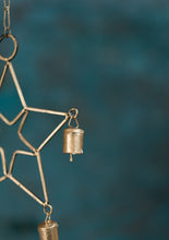 Load image into Gallery viewer, Recycled Iron Gold Hanging Star Decoration Fairtrade
