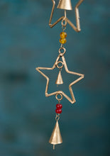 Load image into Gallery viewer, Recycled String of Iron Stars with Bells and Beads
