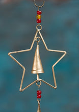 Load image into Gallery viewer, Recycled String of Iron Stars with Bells and Beads