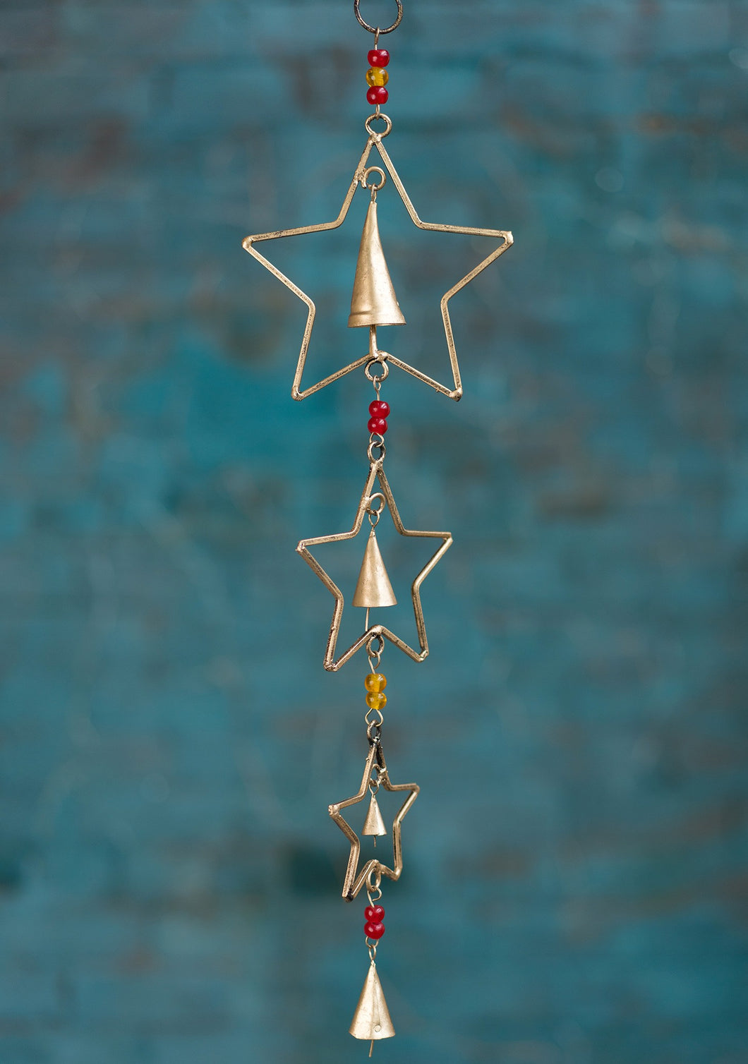 Recycled String of Iron Stars with Bells and Beads