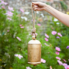 Load image into Gallery viewer, Kapani Large Handmade Antique Finish Cow Bell Fairtrade