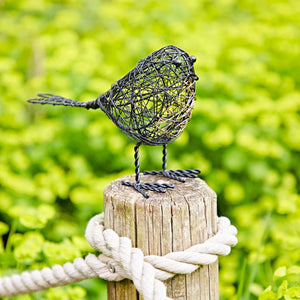 Set of Two Handmade Wire Robin Decorations Fairtrade