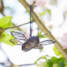 Load image into Gallery viewer, Hanging Garden Wire Bee Decoration Fairtrade