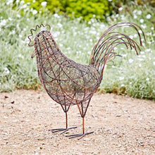Load image into Gallery viewer, Handmade Wire Metal Hen Garden Ornament Fairtrade
