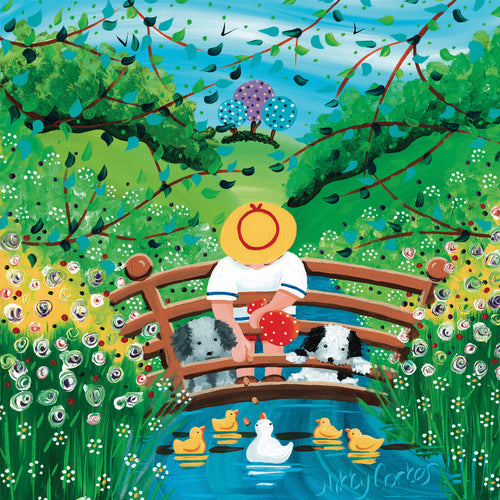 Recycled Greetings Cards - Nikky Corker 'Feeding the Ducks'