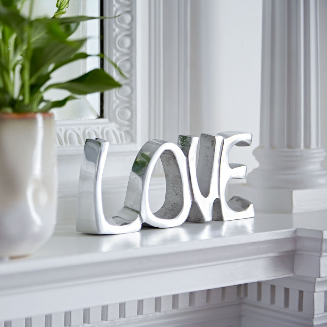 Recycled Metal Love Sign Fairtrade