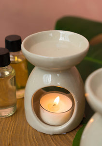 Fairtrade Ceramic Oil Burner White