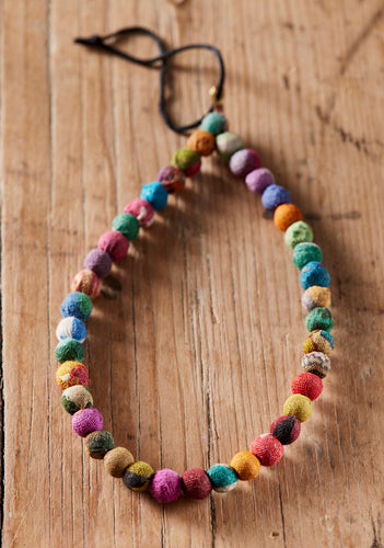 Recycled Sari Phone Charm Eco Fairtrade