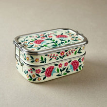 Load image into Gallery viewer, Dalit Goods Stainless Steel Hand Painted Tiffin Style Lunch Box