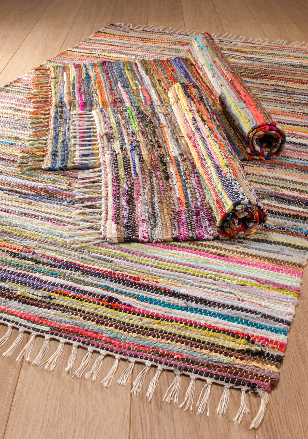 Recycled Large Rag Rug Fairtrade 180cm x 180cm