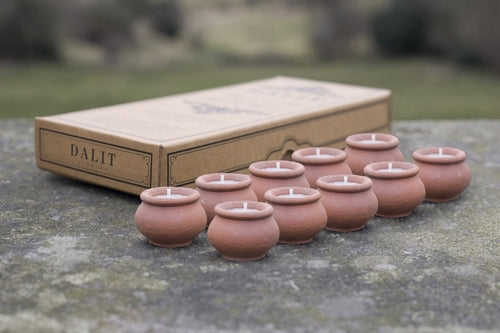 Box of 10 Terracotta Dalit Candles | Original Scent – Rahul