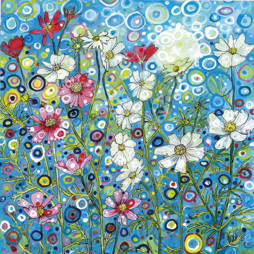 Eco Friendly Card Co Recycled Greetings Cards - 'Cosmos' Floral Art Sally Rich