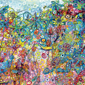 Eco Friendly Card Co Recycled Greetings Cards - 'Wildlife Garden' Floral Art Sally Rich