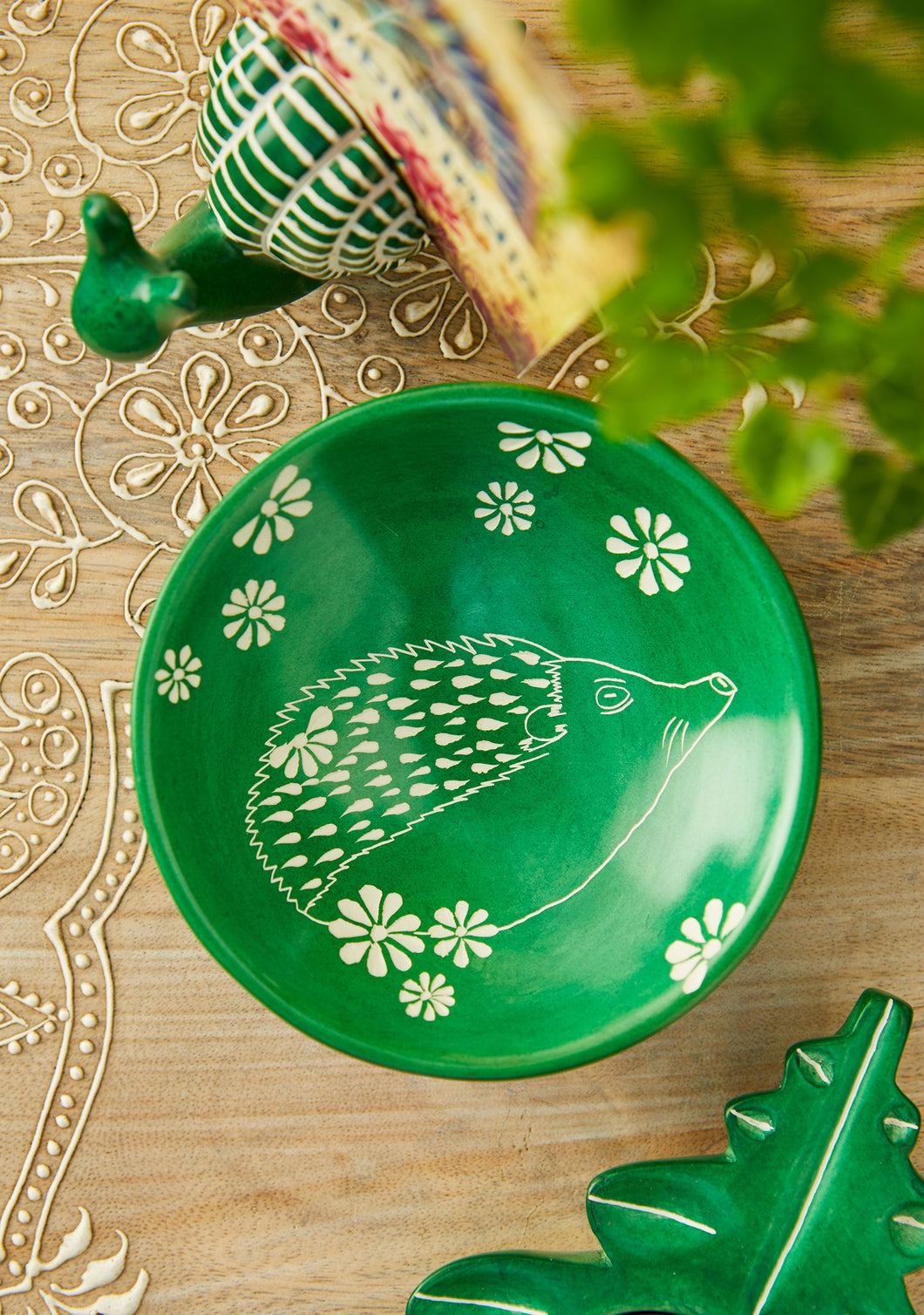Soapstone Hedgehog Trinket Dish