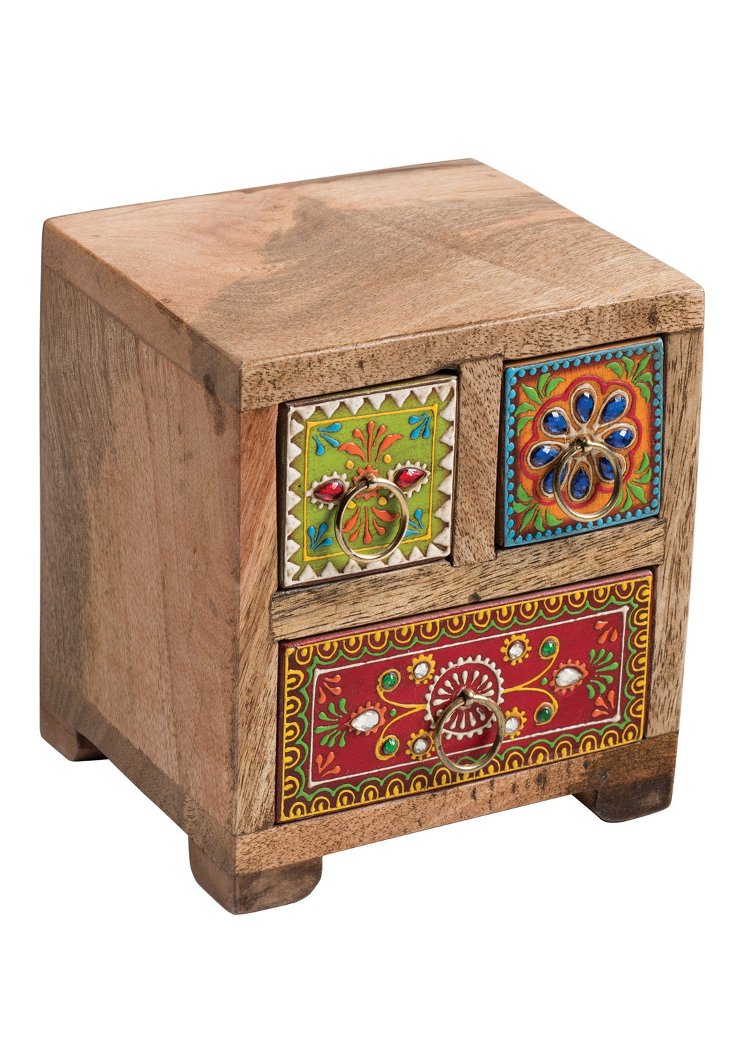 Sankalaka Hand Painted Indian 3 Drawer Chest