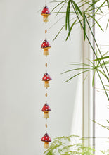 Load image into Gallery viewer, Handpainted String of Fairtrade Wooden Mushrooms