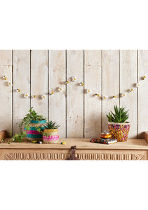 Handmade Felt Pom Pom Bee and Daisy Flower Garland Eco Fairtrade