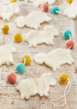 Load image into Gallery viewer, Handmade Felt Sheep Garland Eco Fairtrade Sustainable