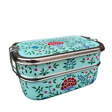 Dalit Goods Stainless Steel Hand Painted Tiffin Style Lunch Box