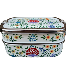 Load image into Gallery viewer, Dalit Goods Stainless Steel Hand Painted Tiffin Style Lunch Box