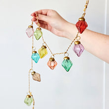 Load image into Gallery viewer, Fairtrade Eco Mirai Pendent Coloured Recycled Glass Bauble Garland