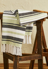 Load image into Gallery viewer, Janya Recycled Stripe Heavy Cotton Throw Fairtrade 125cm x 150cm