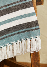 Load image into Gallery viewer, Janya Recycled Stripe Heavy Cotton Throw Fairtrade 125cm x 150cm