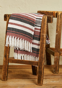 Janya Recycled Stripe Heavy Cotton Throw Fairtrade 125cm x 150cm