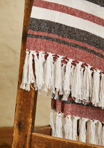 Janya Recycled Stripe Heavy Cotton Throw Fairtrade 125cm x 150cm