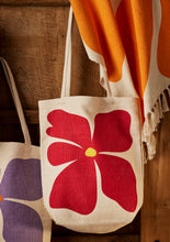 Load image into Gallery viewer, Fairtrade Canvas Flower Tote Bag Eco