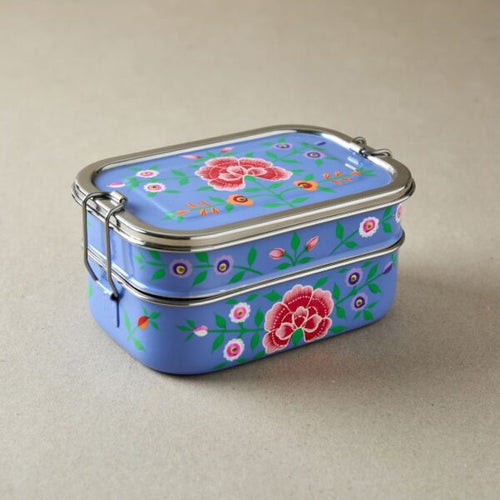 Dalit Goods Stainless Steel Hand Painted Tiffin Style Lunch Box