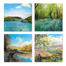 Load image into Gallery viewer, Eco Friendly Card Company 8 Pack Recycled Art Notelets John Donaldson Country Scenes