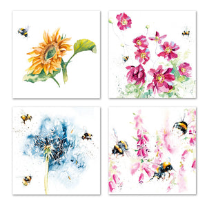 Eco Friendly Card Company 8 Pack Recycled Art Notelets Rachel Toll Bee
