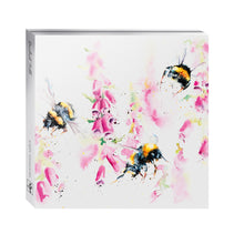 Load image into Gallery viewer, Eco Friendly Card Company 8 Pack Recycled Floral Bee Art Notelets Rachel Toll