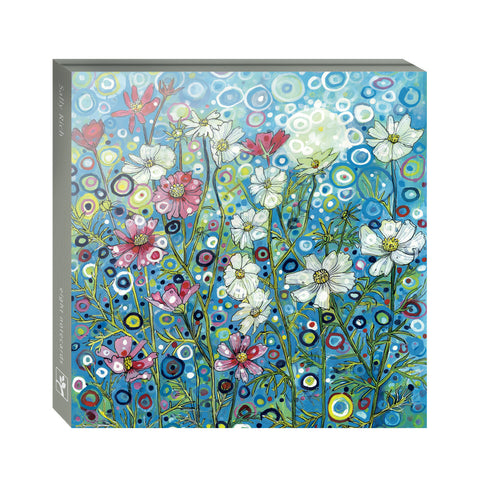 Eco Friendly Card Company 8 Pack Recycled Art Notelets Floral Sally Rich