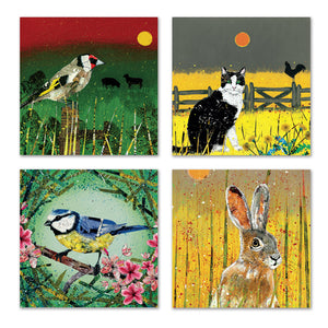 Eco Friendly Card Company 8 Pack Recycled Art Notelets Adam James Severn Wildlife
