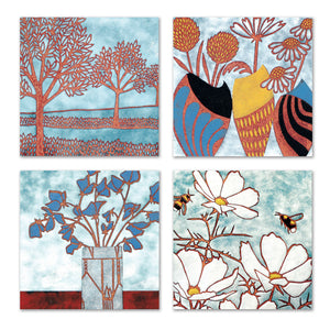 Eco Friendly Card Company 8 Pack Recycled Art Notelets Janine Partington