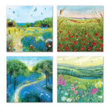 Load image into Gallery viewer, Eco Friendly Card Company 8 Pack Recycled Art Notecard Wallet Julia Crossland Country Scenes