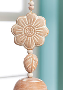 Terracotta Flower Windchime - Handmade Fairtrade Eco