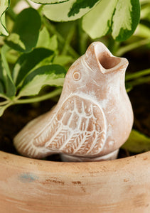 Namaste Terracotta Bird Plant Watering Spike Fairtrade