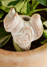 Load image into Gallery viewer, Namaste Terracotta Squirrel Plant Watering Spike Fairtrade