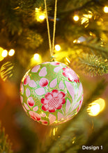 Load image into Gallery viewer, Set of Six Large Hand Painted Kashmiri Bauble Fairtrade Eco
