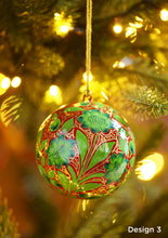 Load image into Gallery viewer, Set of Six Large Hand Painted Kashmiri Bauble Fairtrade Eco