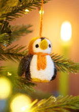 Load image into Gallery viewer, Set of 5 Hanging Fairtrade Eco Felt Penguin Decorations
