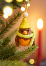 Load image into Gallery viewer, Set of 5 Hanging Fairtrade Eco Felt Robin Decorations