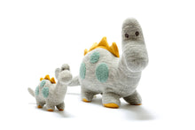 Load image into Gallery viewer, Large Organic Cotton Dinosaur Plush Toy, Diplodocus Grey