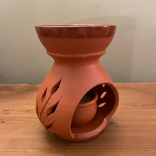 Load image into Gallery viewer, Terracotta Oil Burner with Rose Scented Oil &amp; Dalit Candle