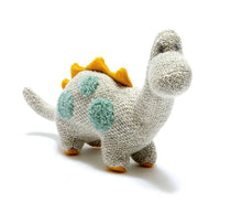 Load image into Gallery viewer, Small Grey Diplodocus Dinosaur Plush Toy in Organic Cotton
