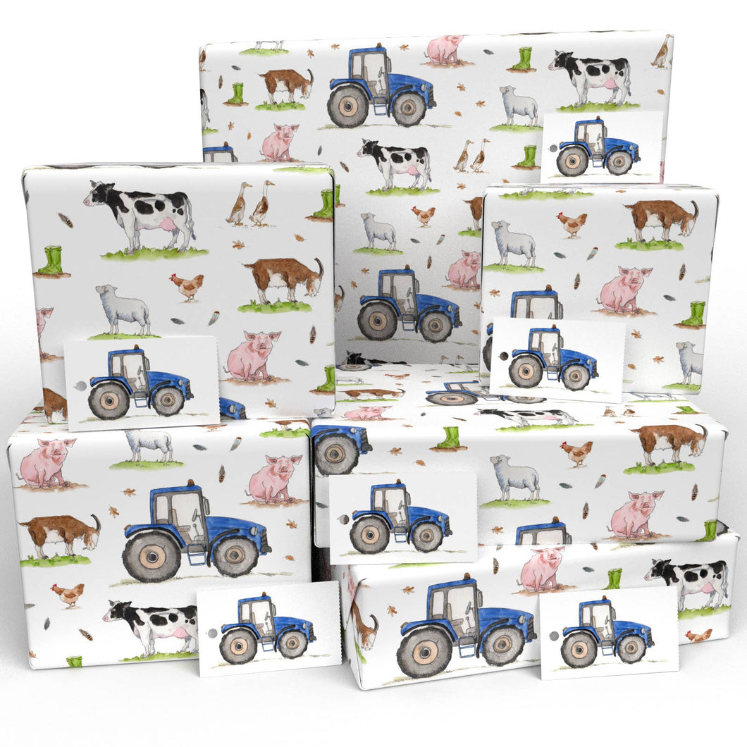 Childrens Farm Yard  • ECO Friendly  • UK Made Wrapping Paper